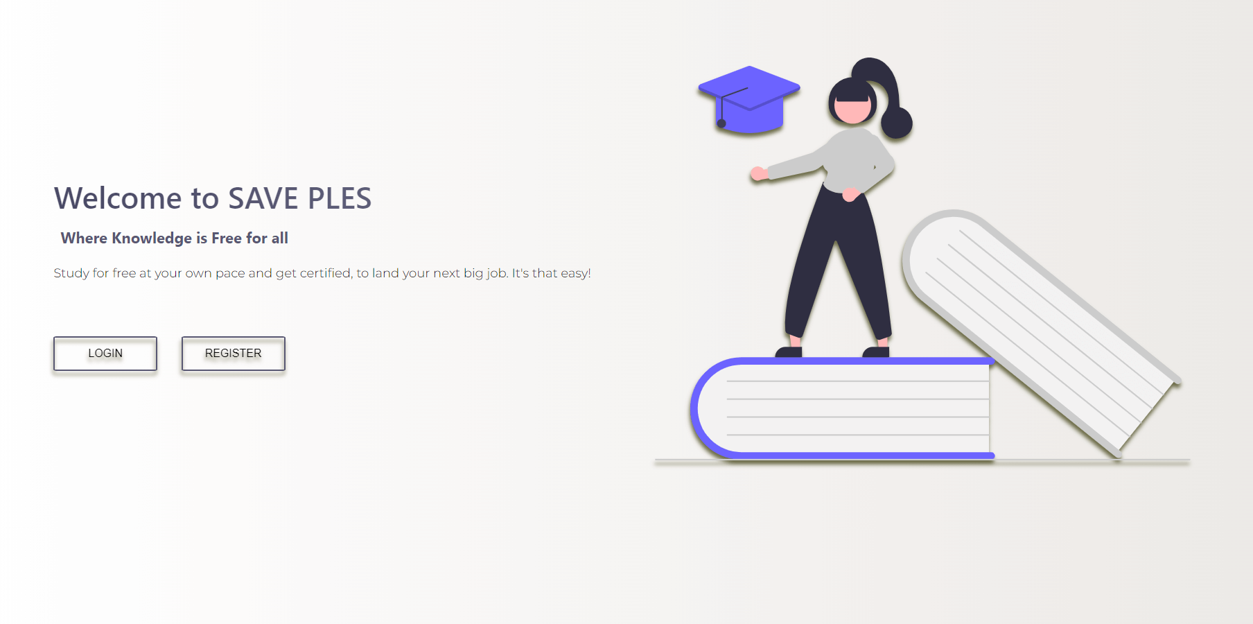Learning Management System dashboard with course upload and student access interface